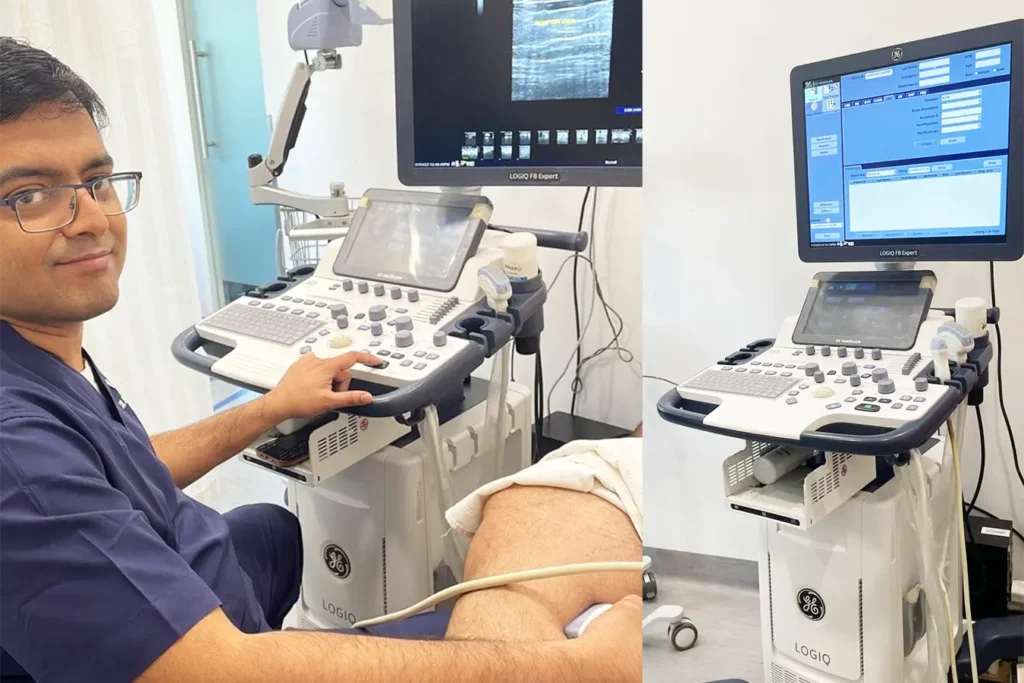 Dr Saurabh Joshi at The Vein Center Khar West with Ultra Sound Doppler